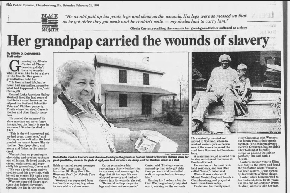 Gloria Carter Public Opinion article 1998