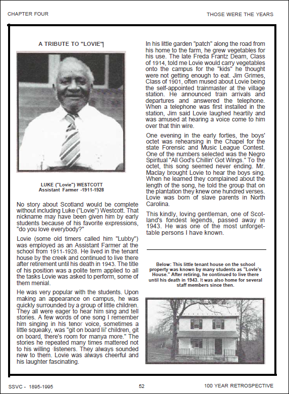 Lovie story Scotland 100 Year Anniversary book